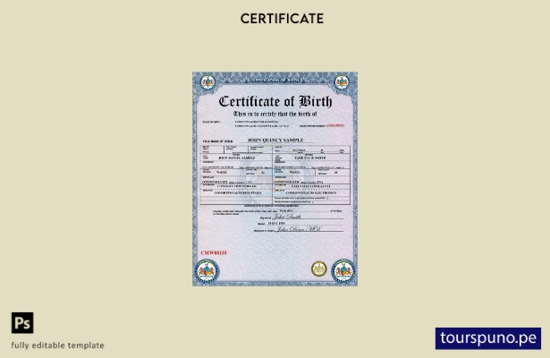 listo para imprimir plantilla de certificado de nacimiento del hospital genera 2